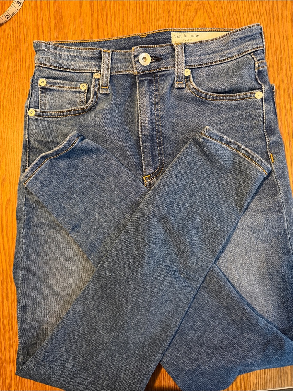 rag & bone Nina High-Rise Ankle Skinny Jeans Camden Wash Size 25